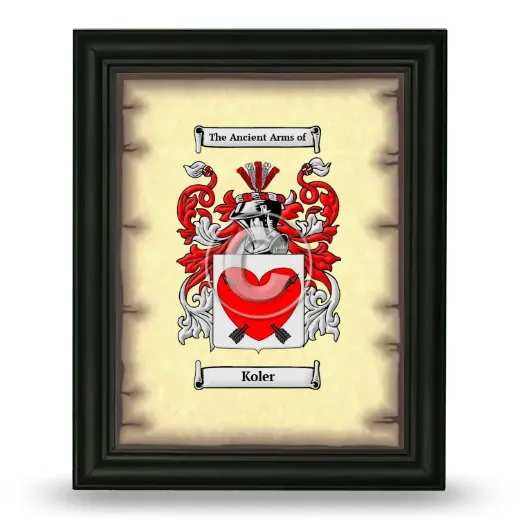 Koler Coat of Arms Framed - Black