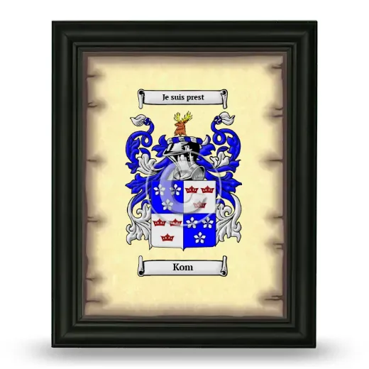 Kom Coat of Arms Framed - Black