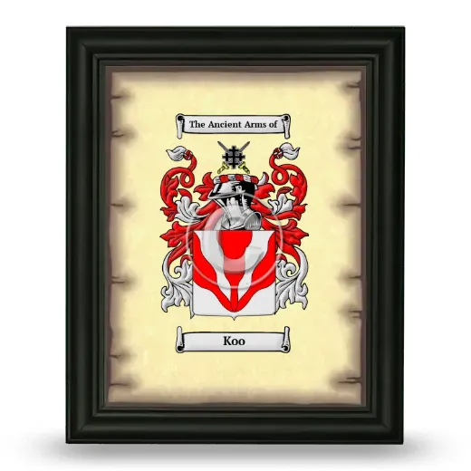 Koo Coat of Arms Framed - Black