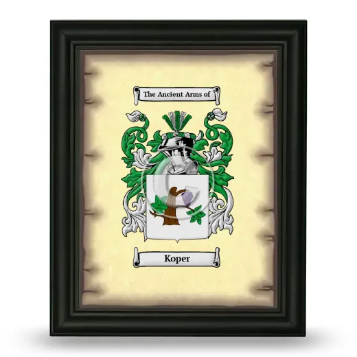 Koper Coat of Arms Framed - Black