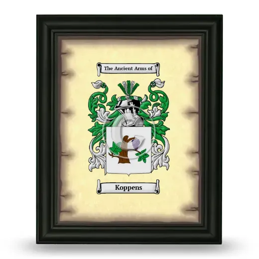 Koppens Coat of Arms Framed - Black