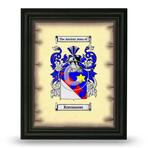 Kornmann Coat of Arms Framed - Black