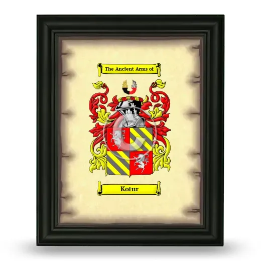 Kotur Coat of Arms Framed - Black