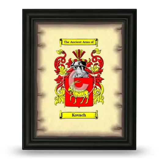 Kovach Coat of Arms Framed - Black