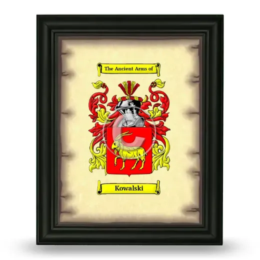 Kowalski Coat of Arms Framed - Black
