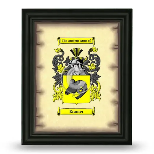 Kramer Coat of Arms Framed - Black