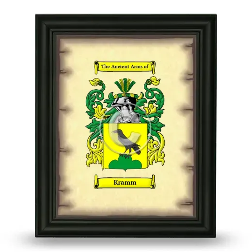 Kramm Coat of Arms Framed - Black