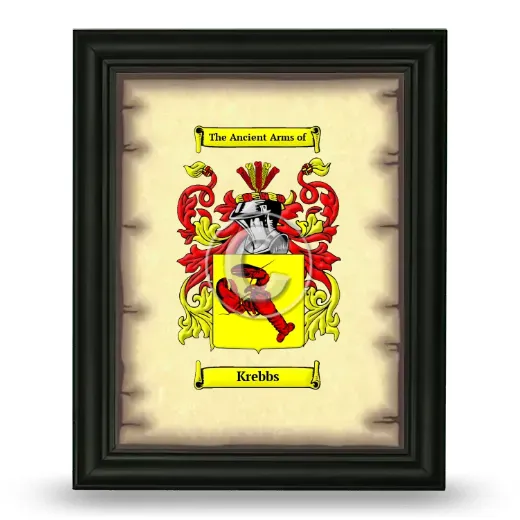 Krebbs Coat of Arms Framed - Black