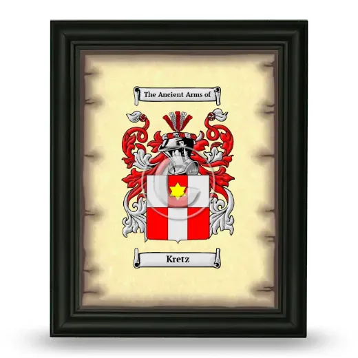 Kretz Coat of Arms Framed - Black