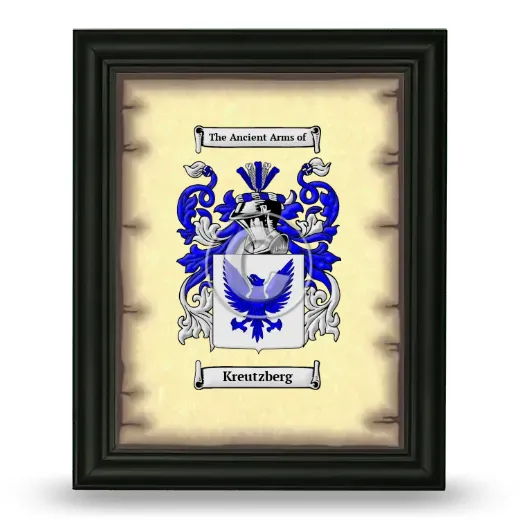 Kreutzberg Coat of Arms Framed - Black