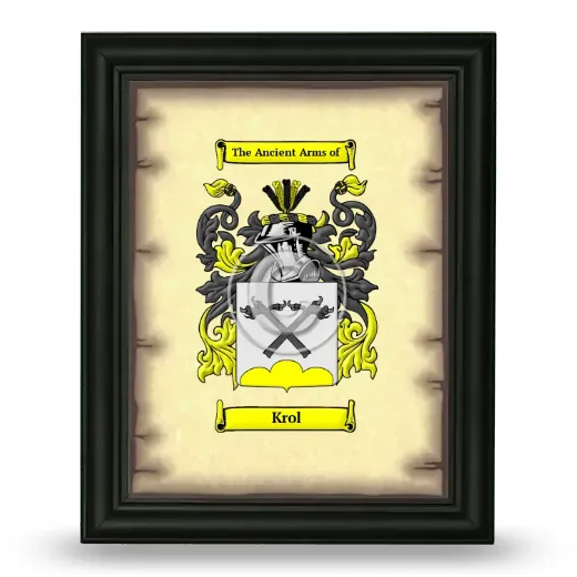 Krol Coat of Arms Framed - Black