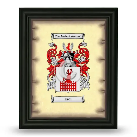 Krol Coat of Arms Framed - Black