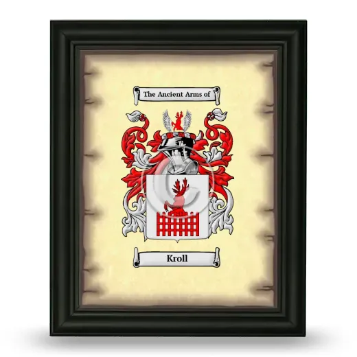 Kroll Coat of Arms Framed - Black
