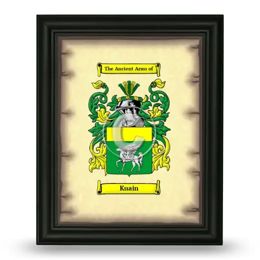Kuain Coat of Arms Framed - Black