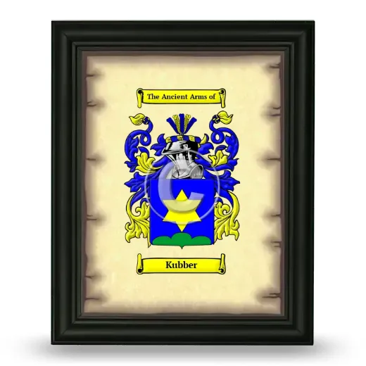Kubber Coat of Arms Framed - Black