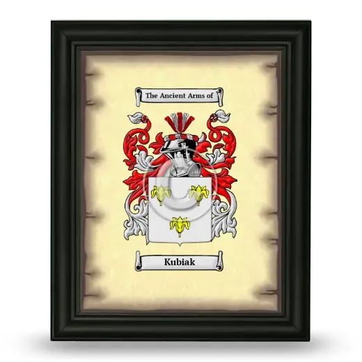 Kubiak Coat of Arms Framed - Black