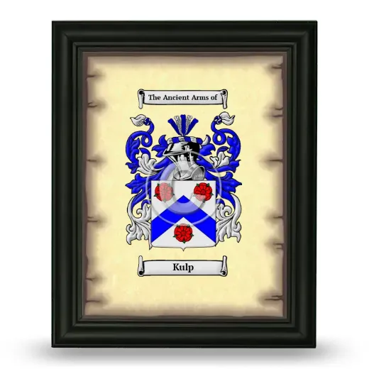 Kulp Coat of Arms Framed - Black
