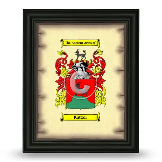 Kutzor Coat of Arms Framed - Black
