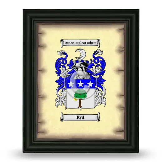 Kyd Coat of Arms Framed - Black