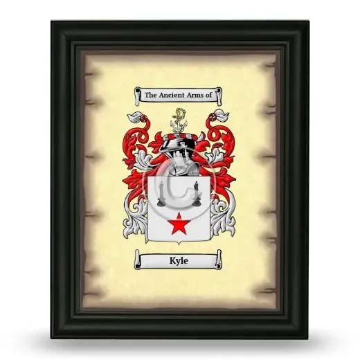 Kyle Coat of Arms Framed - Black