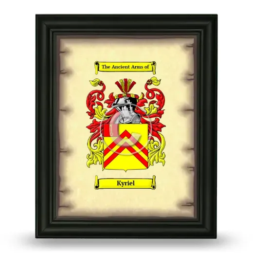 Kyriel Coat of Arms Framed - Black