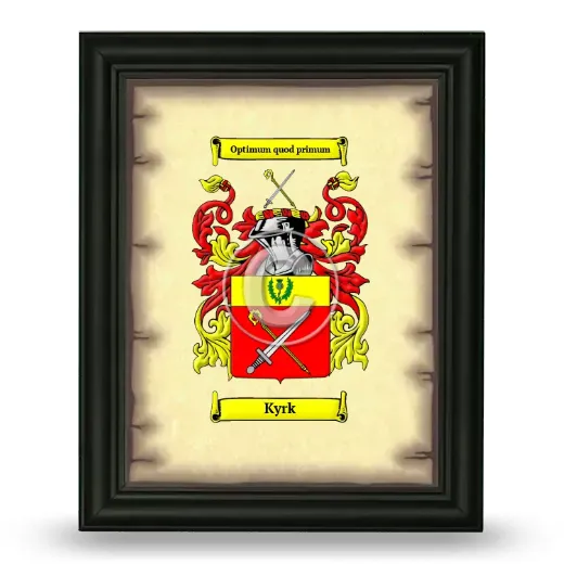 Kyrk Coat of Arms Framed - Black