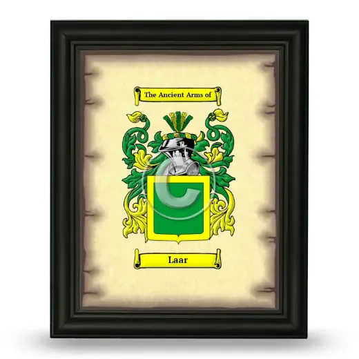 Laar Coat of Arms Framed - Black