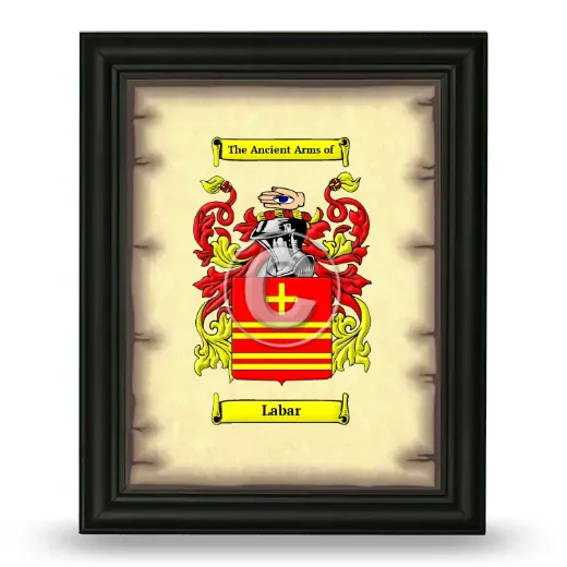 Labar Coat of Arms Framed - Black
