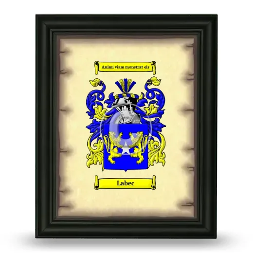 Labec Coat of Arms Framed - Black