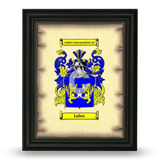 Labes Coat of Arms Framed - Black