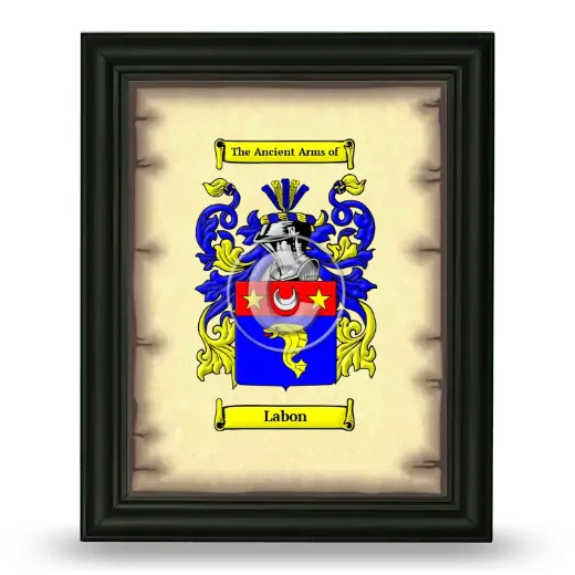 Labon Coat of Arms Framed - Black