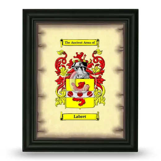 Labret Coat of Arms Framed - Black