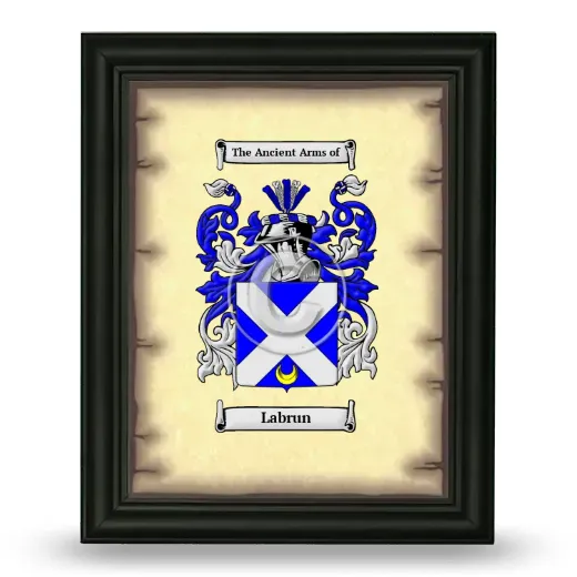 Labrun Coat of Arms Framed - Black