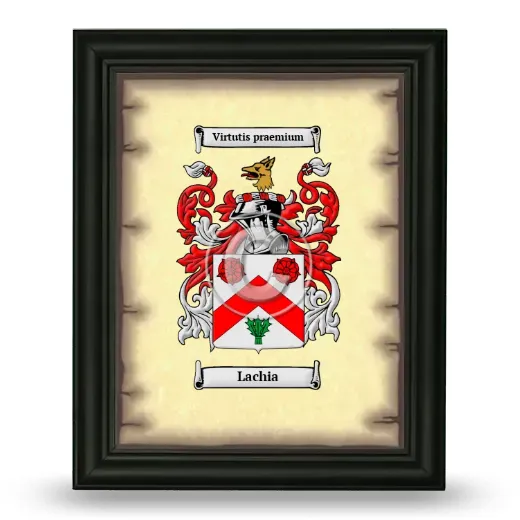 Lachia Coat of Arms Framed - Black