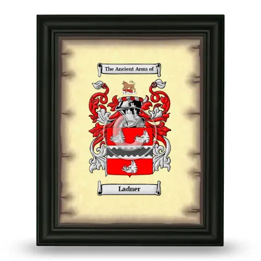 Ladner Coat of Arms Framed - Black