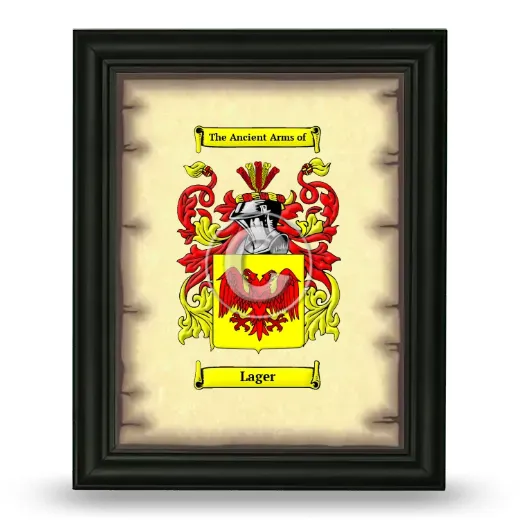 Lager Coat of Arms Framed - Black
