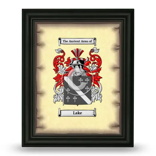 Lake Coat of Arms Framed - Black