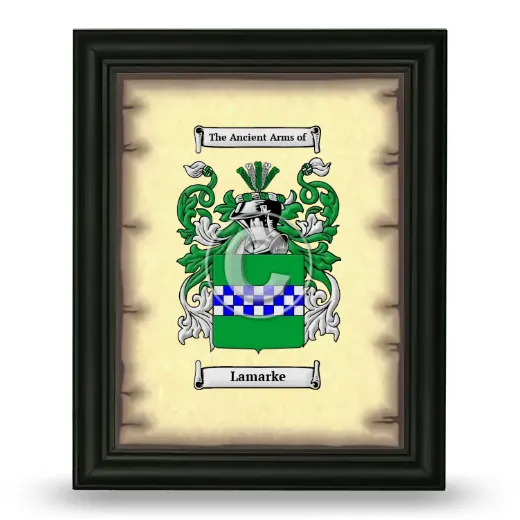Lamarke Coat of Arms Framed - Black