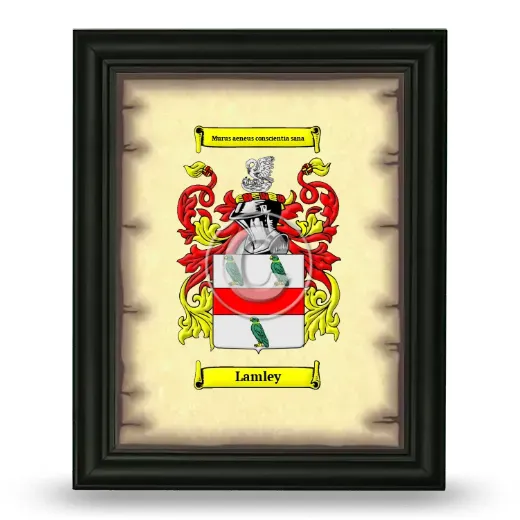 Lamley Coat of Arms Framed - Black