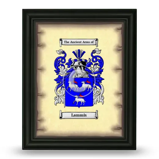 Lammis Coat of Arms Framed - Black