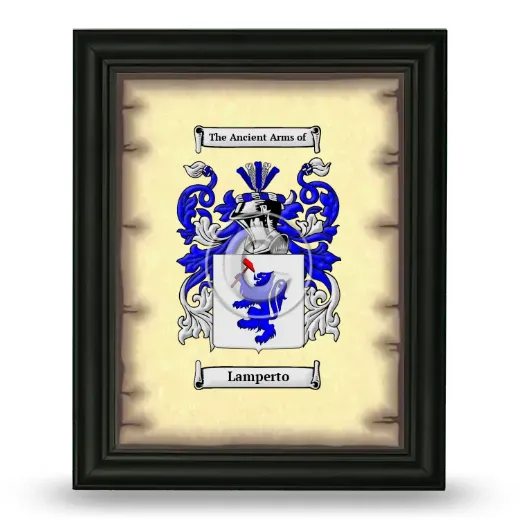 Lamperto Coat of Arms Framed - Black