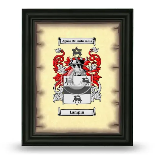 Lampin Coat of Arms Framed - Black