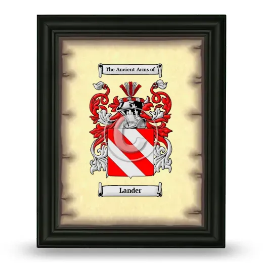 Lander Coat of Arms Framed - Black