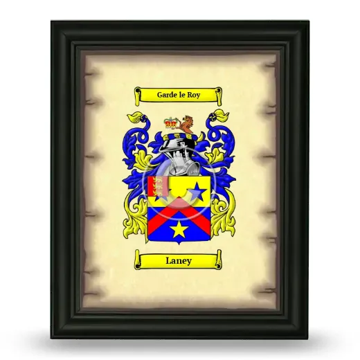 Laney Coat of Arms Framed - Black