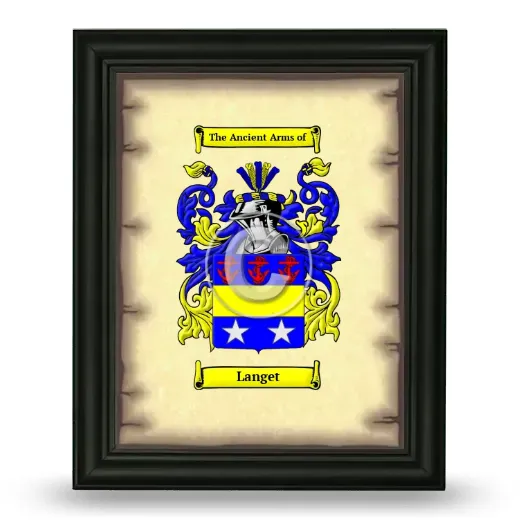 Langet Coat of Arms Framed - Black