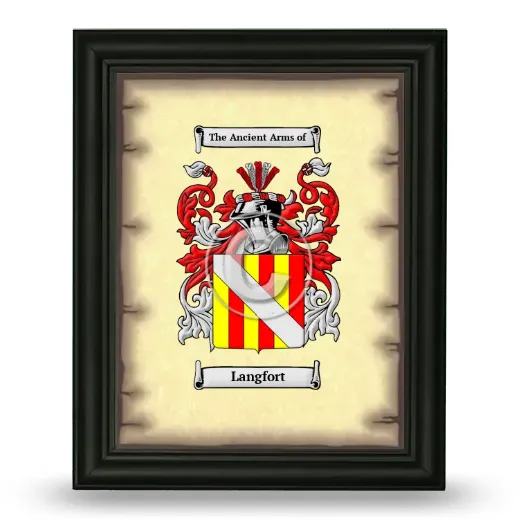 Langfort Coat of Arms Framed - Black