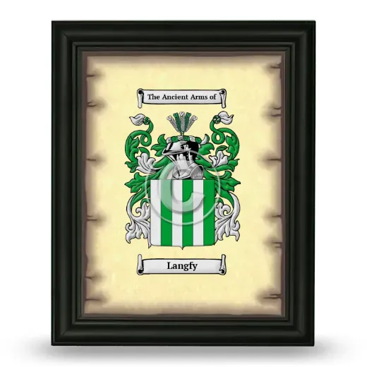Langfy Coat of Arms Framed - Black