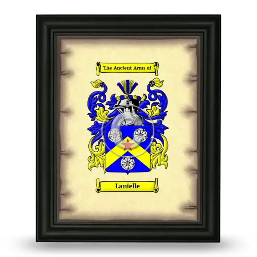 Lanielle Coat of Arms Framed - Black