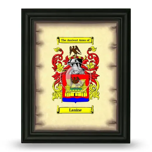 Lanine Coat of Arms Framed - Black