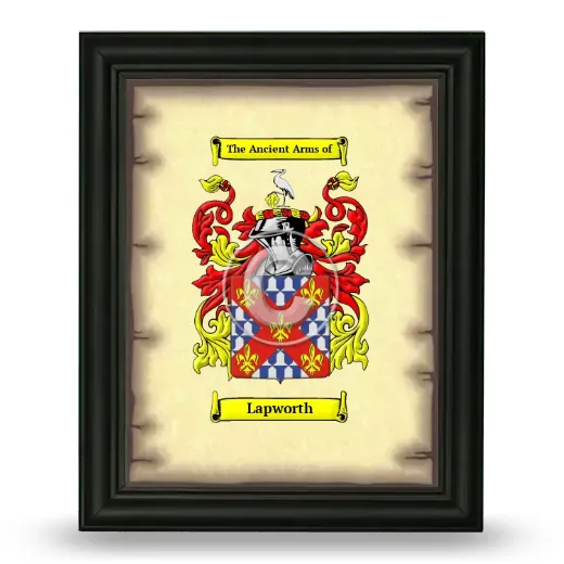 Lapworth Coat of Arms Framed - Black